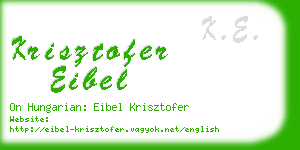 krisztofer eibel business card